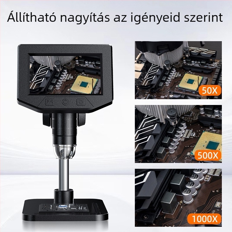 Beépített kijelzős digitális mikroszkóp, ZCF márka, elektronikai felhasználás, licencelhető magáncímke