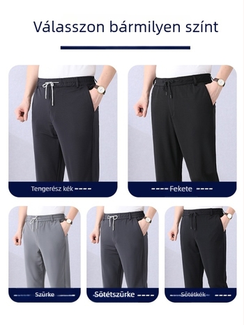 Jane Xidun férfiaknak készült sportos hétköznapi nadrágok, jégselyem gyorsan száradó hálós anyag, magas derék, laza szabás, lélegző poliészter 95%