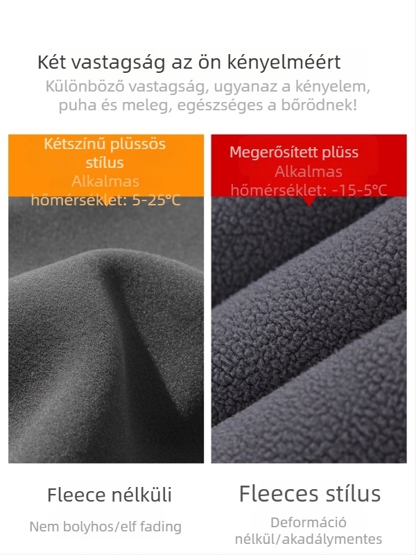 Férfi szélálló téli polár béléses nadrág, laza jogger szabás, derék zsinóros zárás