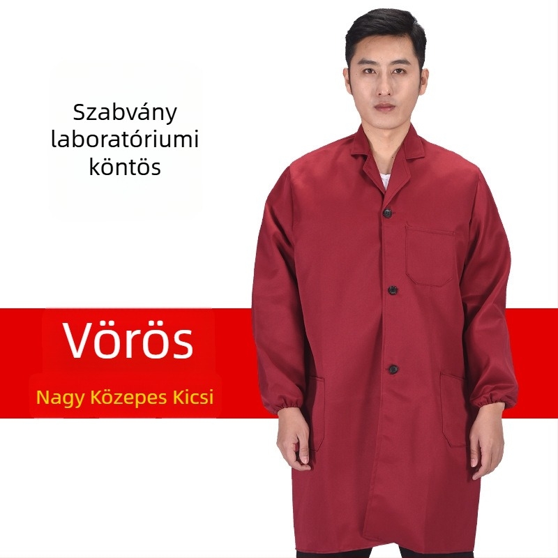 Férfi munkaruha kabát kamuflázzal, antifouling és dekonaminációs funkcióval, külső poliészter anyag és vegyi rostok keveréke, négy évszakos viselet gyárak és raktárak számára