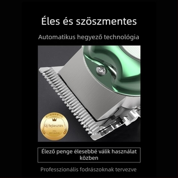 S7S hajvágó beépített akkumulátorral és kettős tápellátással, kefés motor, rozsdamentes acél pengék, kivehető és mosható vágófej, alacsony zajszint