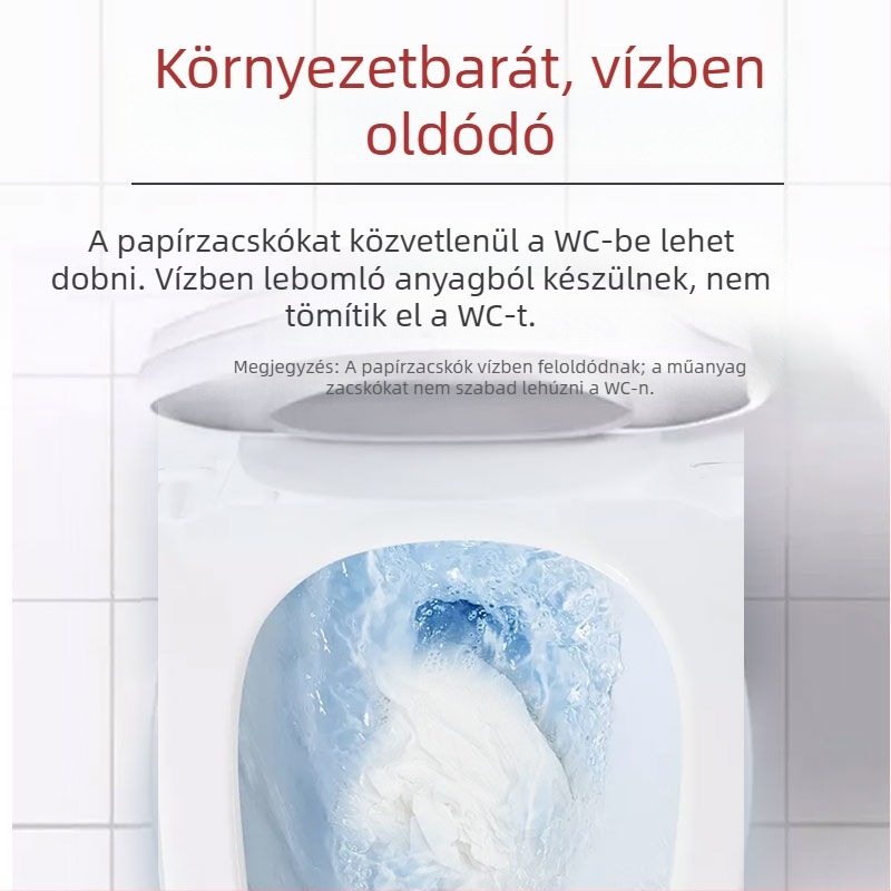Biodegradálható hordozható kutyapiszok zacskók, papír/plasztik zacskók, 5/80 darab