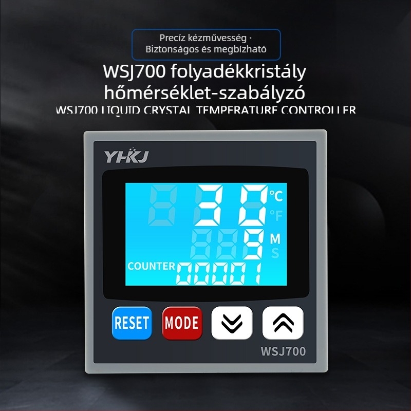 WSJ700 termosztát magas teljesítményű hőmérséklet-szabályozó, állítható, digitális kijelző, intelligens automatikus állandó hőmérséklet, 220V, nyílásos telepítés