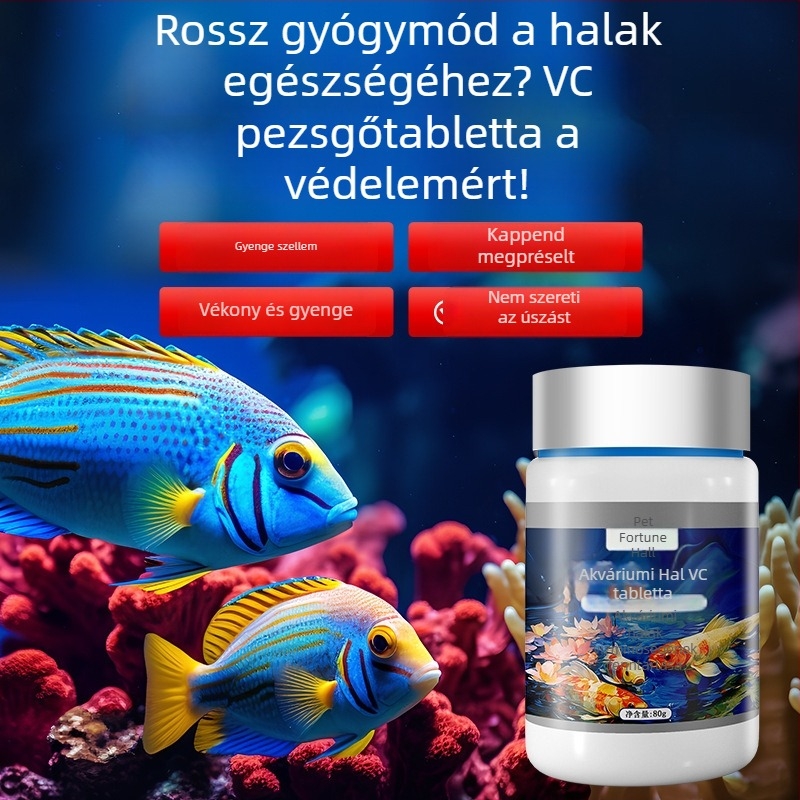 Díszhal vitamintabletták – Chongfutang, 80 g, akváriumi berendezés