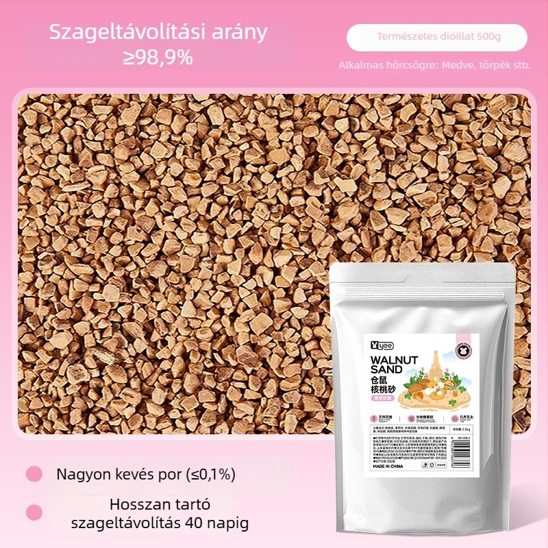 Hamster aljzat dióhomokból – Yee márka – Állatgondozási eszközök