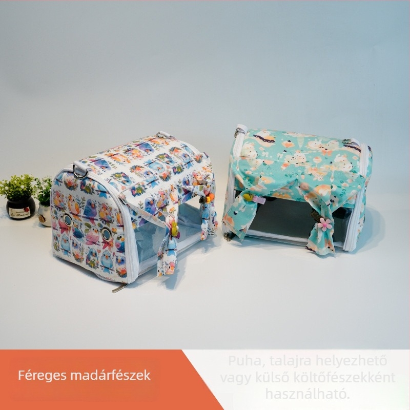 Madártenyésző doboz velúr anyaggal, nem importált