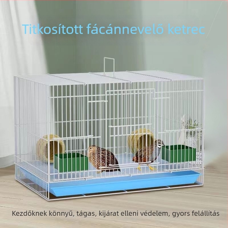 Vasból készült huzalos tenyésztőketrec madarak számára, fürjeknek, csibéknek és kacsáknak