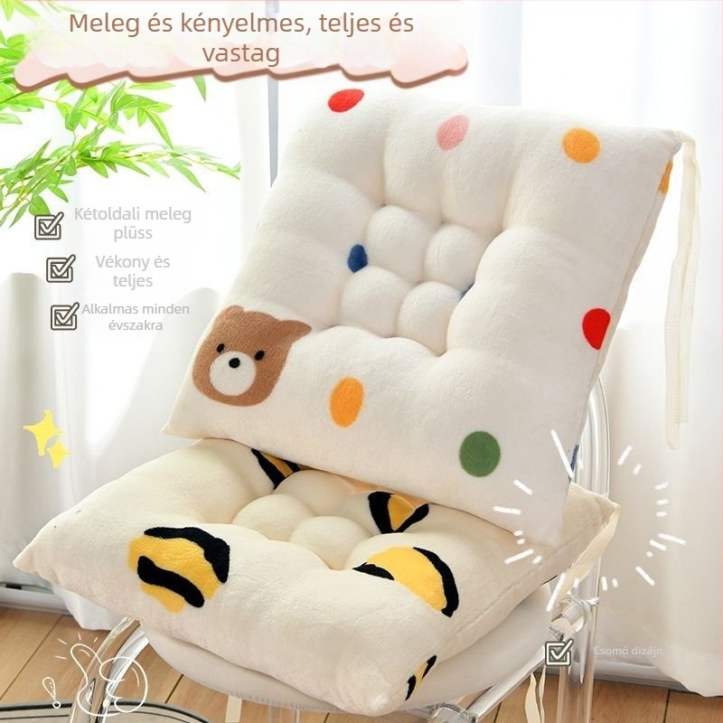 Székpárna, plüss anyagú, EPE töltet, rajzfilm mintázat, modern minimalista stílus, nappaliba, hálószobába és dolgozószobába