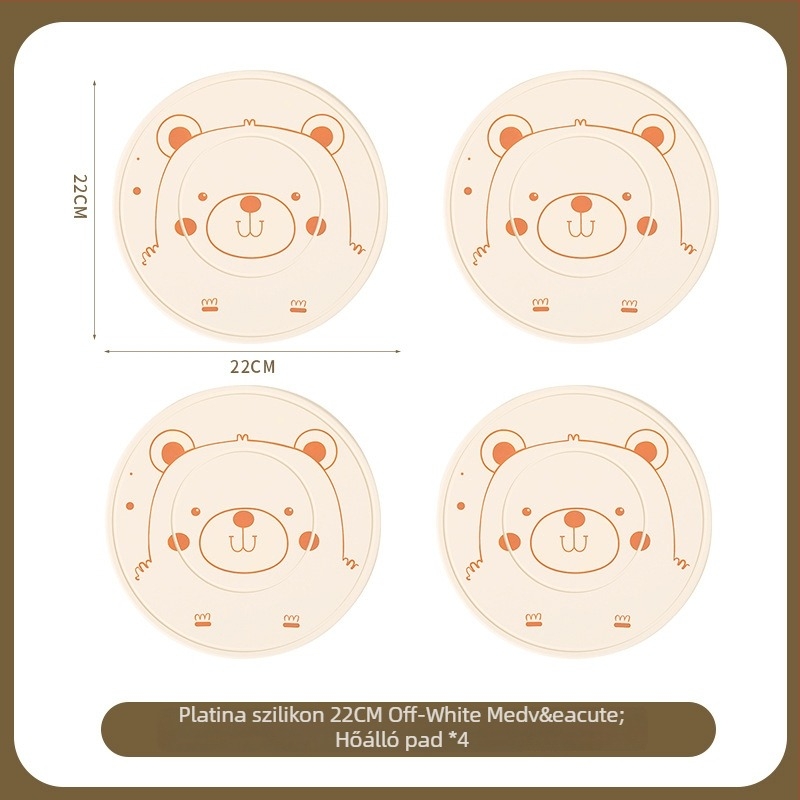 Szilikon hőszigetelő étkezők alátét – kör alakú, modern minimalista stílus, prémium minőség