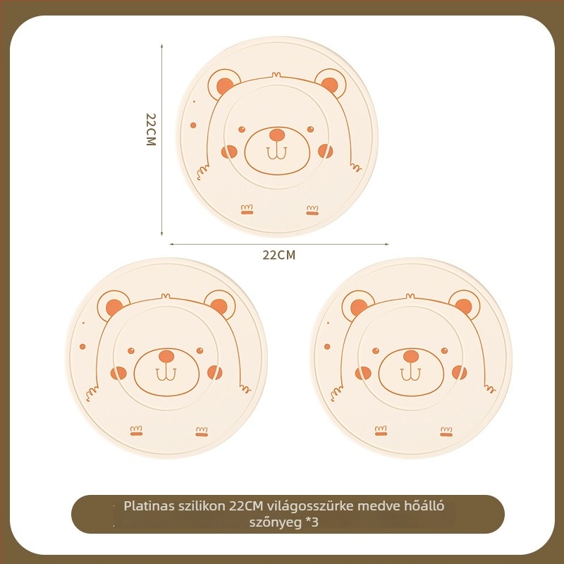 Szilikon hőszigetelő étkezők alátét – kör alakú, modern minimalista stílus, prémium minőség