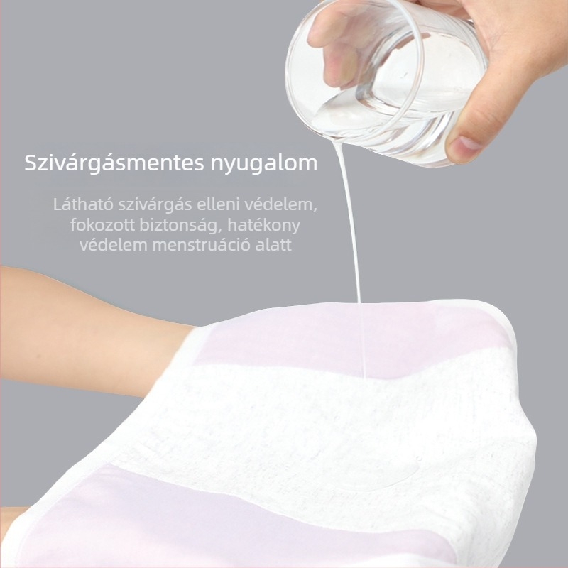 Menstruációs bugyi szivárgásmentes, antibakteriális védelemmel – középmagas derekú, fő anyag Modal 46%, lágyéktáji belső rész 100% pamut