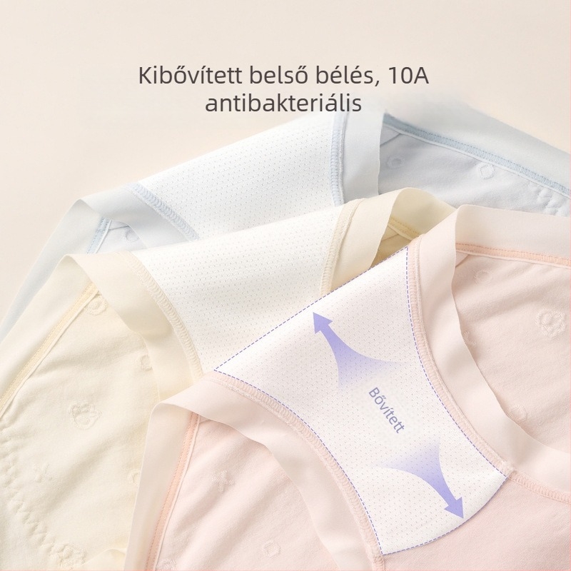 Női antibakteriális menstruációs alsónemű középmagas derekú védelemmel a szivárgás ellen; fő anyag: pamut-modál-spandex; intim rész: viszkóz-spandex-nylon