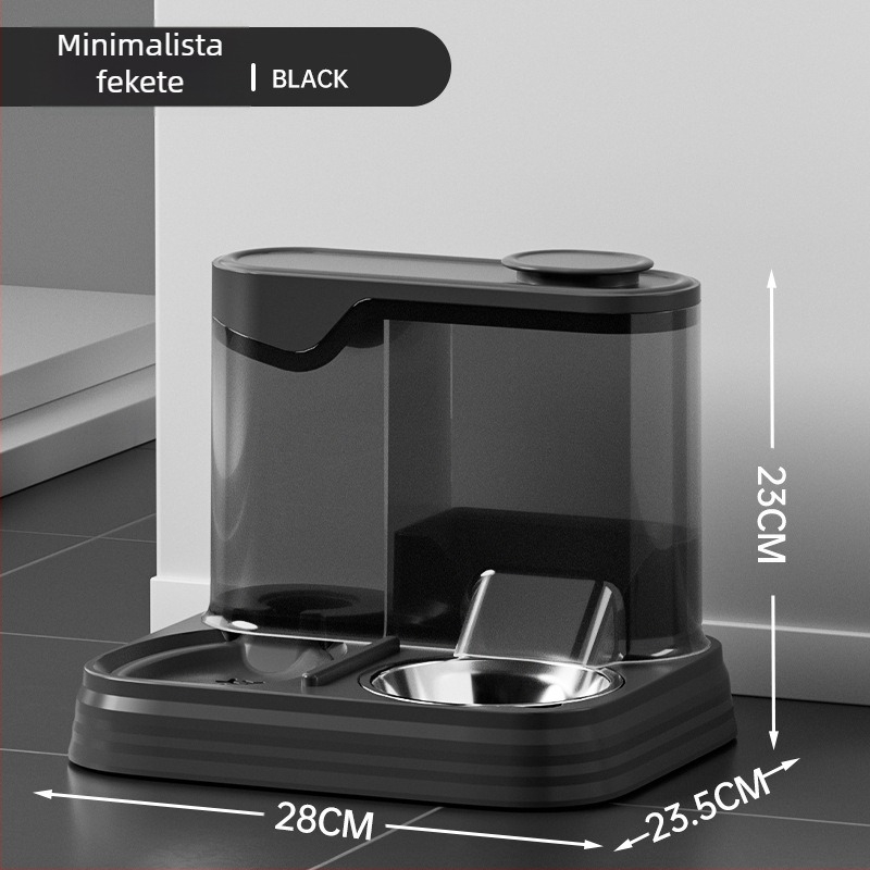Automata macska etető- és vízadagoló készlet, macskatálat tartalmaz