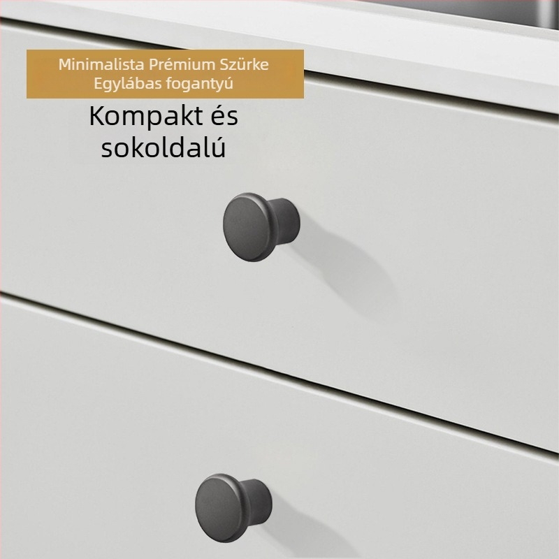 Szekrényajtó fogantyú, modern minimalist stílus, íves formájú, cink ötvözet, felületre szerelt, gardróbhoz