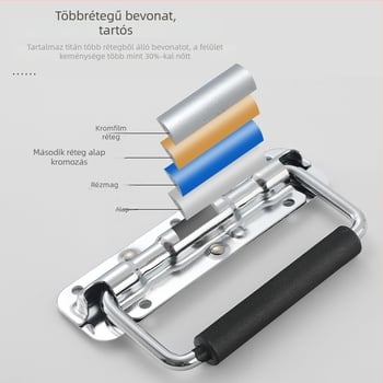 Beronsel 304 rozsdamentes acél doboz fogantyú, hajtogatható, krómozott