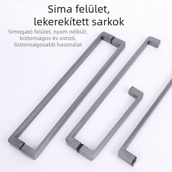 Zuhanykabin ajtóhoz fogó, rozsdamentes acél, 1020 minimalista modell, négyzetcsöves kialakítás, modern stílus