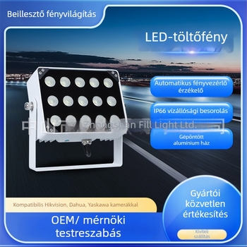 LED megfigyelő fény villanóval – IP66, 15W, 1950 lm, AC86-260V, modell BG-15WBGD-X, forgalomfigyelésre és rendszámfelismerésre