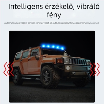 Napelemes LED pilóta fény jármű tetőre - 12 LED DRL és környezeti figyelmeztető fény. Modell DRL172