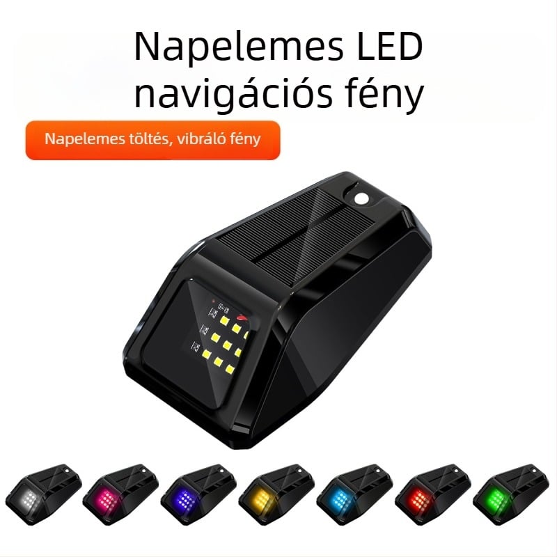 Napelemes LED pilóta fény jármű tetőre - 12 LED DRL és környezeti figyelmeztető fény. Modell DRL172