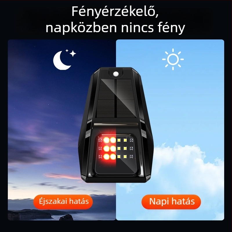 Napelemes LED pilóta fény jármű tetőre - 12 LED DRL és környezeti figyelmeztető fény. Modell DRL172