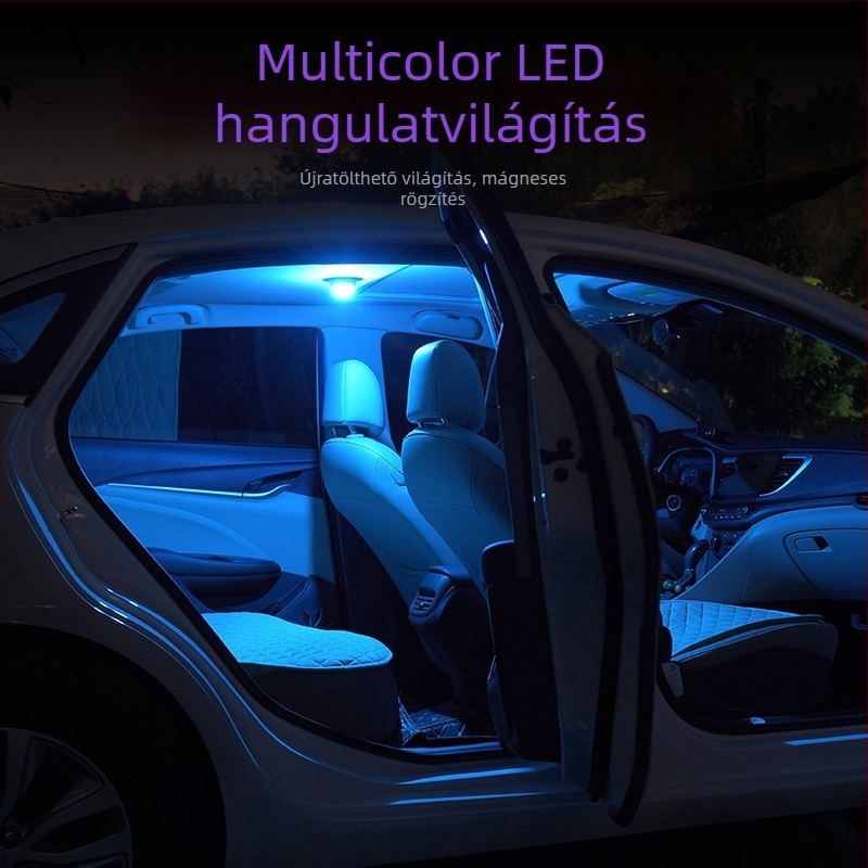Autó LED mennyezeti lámpa, vezeték nélküli belső olvasólámpa mágneses rögzítéssel, univerzális kompatibilitás, LED fényforrás, teljesítmény 3, hosszú élettartam