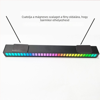 Autó belső LED hangulatfény RGB ritmussal és hangvezérléssel, ABS anyagból, 1.5W, 5V, 1.5A, kompatibilis a 102-es modelllel