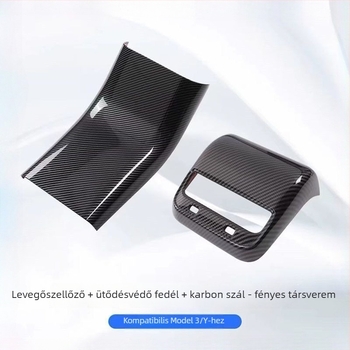 Tesla Model 3/Y kartámaszfedél — Hátsó szellőző védelme, Plast interiőr kiegészítő