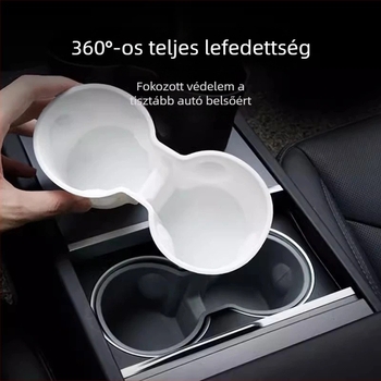 Tesla Model Y központi konzolos pohártartó – TPE anyag, pohárhely korlátozó