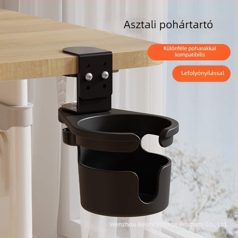 Forgatható asztali pohártartó, ABS+fém, modern minimalista stílus, asztali felszerelés, egyszintes tárolás