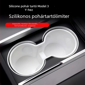 Pohártartó és tároló rekesz a Tesla Model Y és Model 3-hoz – középkonzol korlátozó