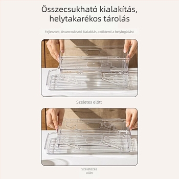 Kétszintes görgős összecsukható ital tároló állvány konyhához