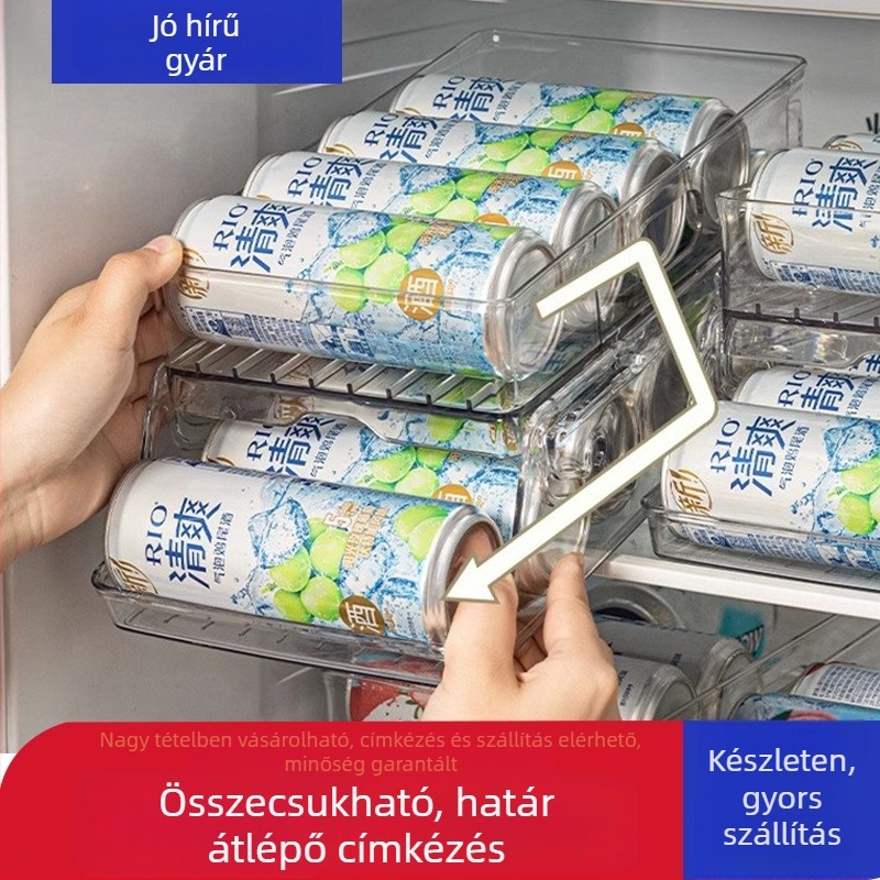 Kétszintes görgős összecsukható ital tároló állvány konyhához