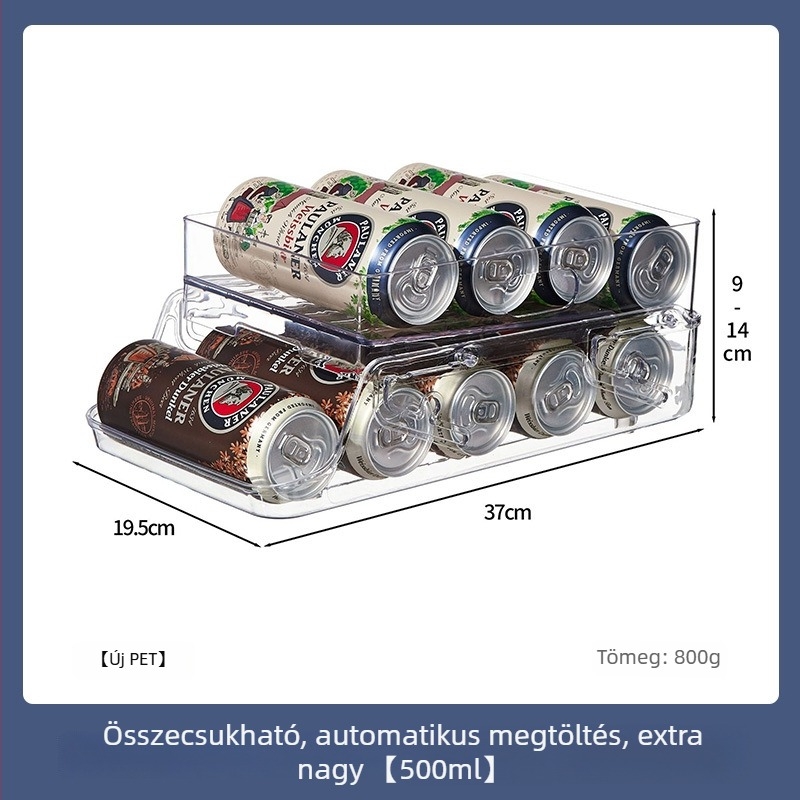 Kétszintes görgős összecsukható ital tároló állvány konyhához