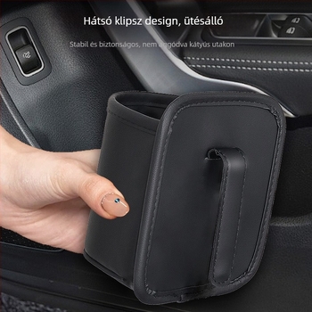 Autóajtó melletti tároló, bőr, pohártartóval és szigetelt üveg tartóval, standard kapacitás