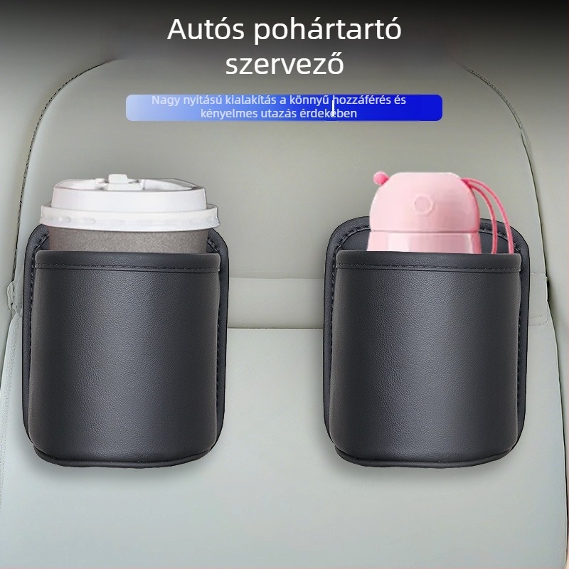 Autóajtó melletti tároló, bőr, pohártartóval és szigetelt üveg tartóval, standard kapacitás