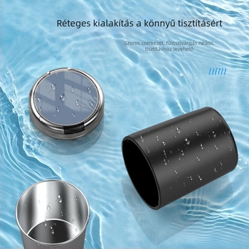 YONG XUN Világított autó hamutál — fémtest, egygombos fedélnyitás, autó- és otthoni használatra, tömeg 203 g