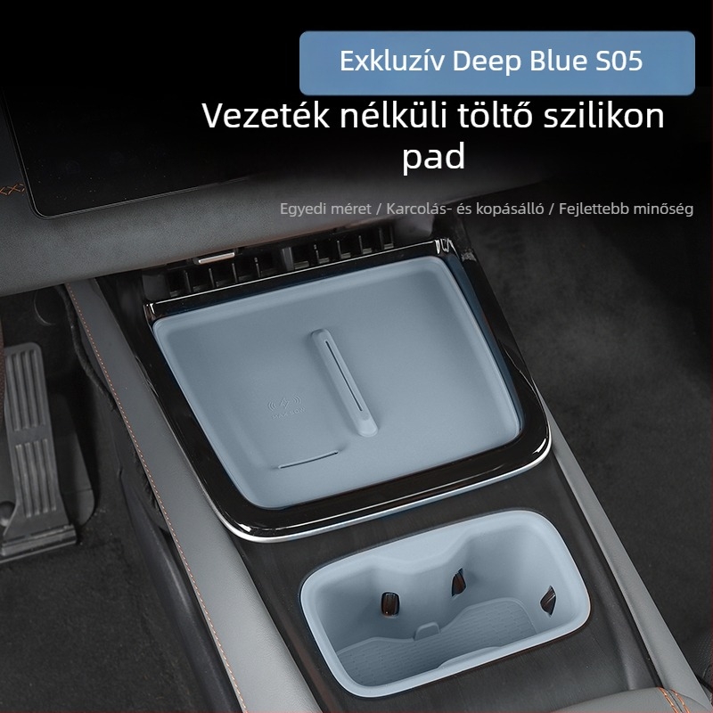 Szilikonból készült csúszásmentes pad vezeték nélküli töltőhöz belső átalakításhoz, nem testreszabható, Márka: Egyéb