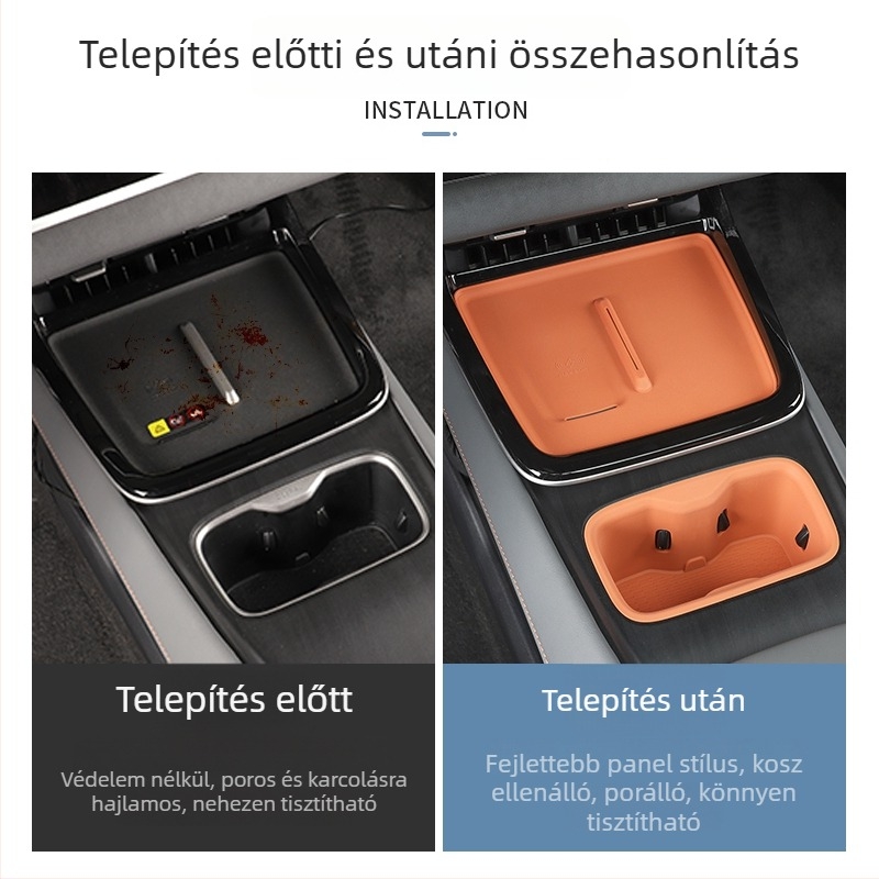 Szilikonból készült csúszásmentes pad vezeték nélküli töltőhöz belső átalakításhoz, nem testreszabható, Márka: Egyéb
