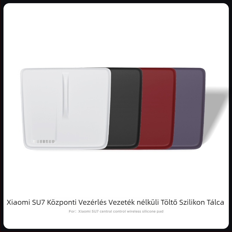 Szilikon vezeték nélküli töltőpad, vízálló és csúszásmentes, Xiaomi SU7 központi konzoléhez (24 modellhez kompatibilis)