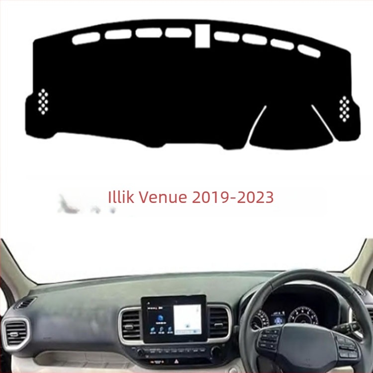 Műszerfal árnyékoló párna Hyundai Venue (2019–2023), poliészter, csúszásmentes flanel-velúr, minden évszakra