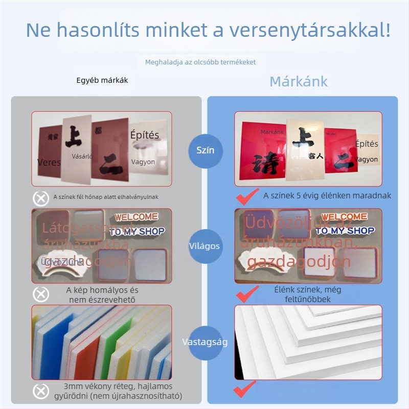 3D falmatrica dekoráció üdvözlő feliratokkal, PVC, több mint 5 darab, univerzális terület, modern minimalist stílus