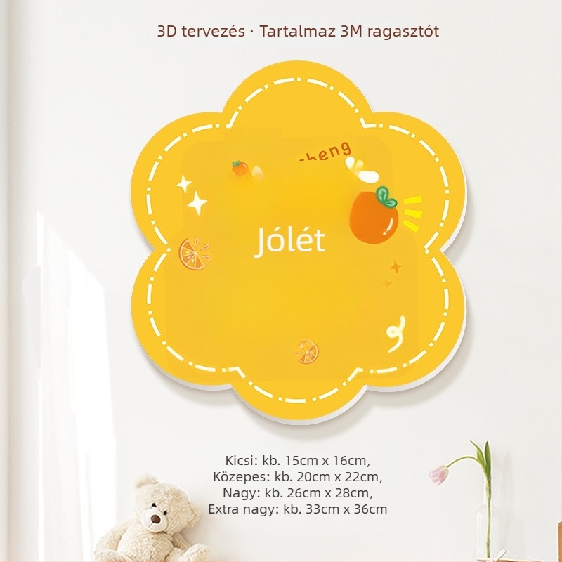 3D falmatrica dekoráció üdvözlő feliratokkal, PVC, több mint 5 darab, univerzális terület, modern minimalist stílus