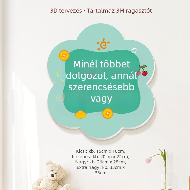 3D falmatrica dekoráció üdvözlő feliratokkal, PVC, több mint 5 darab, univerzális terület, modern minimalist stílus