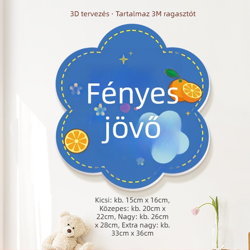3D falmatrica dekoráció üdvözlő feliratokkal, PVC, több mint 5 darab, univerzális terület, modern minimalist stílus