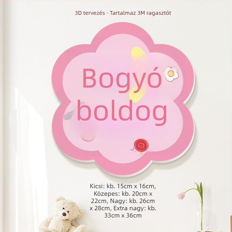 3D falmatrica dekoráció üdvözlő feliratokkal, PVC, több mint 5 darab, univerzális terület, modern minimalist stílus