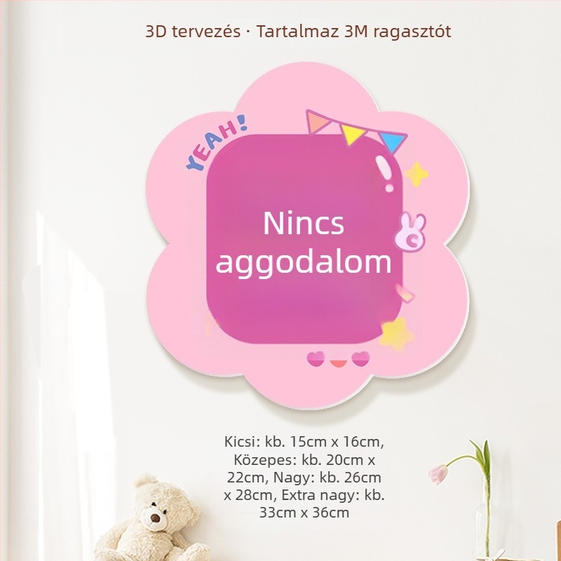 3D falmatrica dekoráció üdvözlő feliratokkal, PVC, több mint 5 darab, univerzális terület, modern minimalist stílus