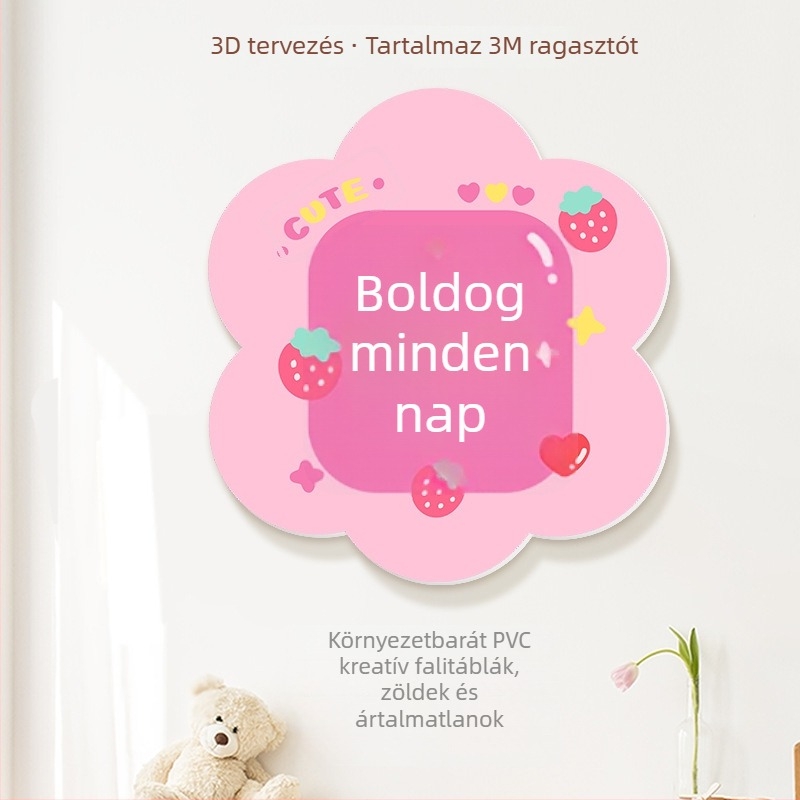 3D falmatrica dekoráció üdvözlő feliratokkal, PVC, több mint 5 darab, univerzális terület, modern minimalist stílus