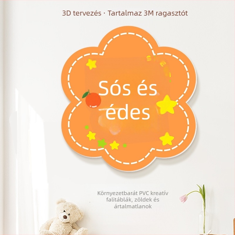 3D falmatrica dekoráció üdvözlő feliratokkal, PVC, több mint 5 darab, univerzális terület, modern minimalist stílus