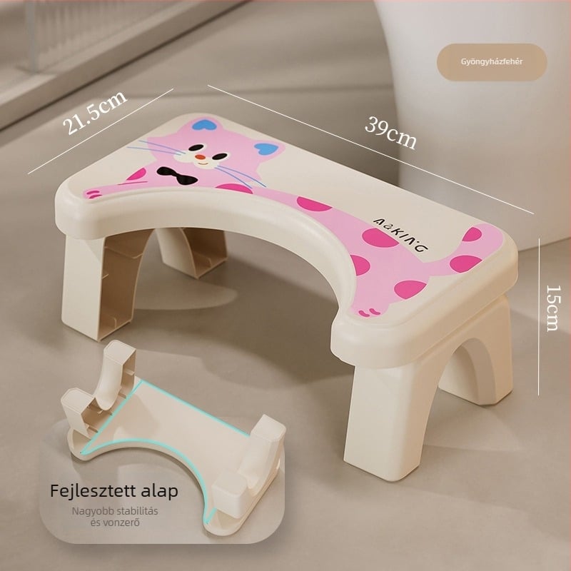 WC lépcső otthoni használatra — csúszásmentes, megerősített, gyerekeknek (Anyag: PP; Nem hajtogatható; Nem importált)