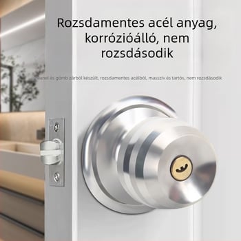 Ball lock belső ajtózár, multifunkcionális, vasból, modell 5831, modern stílus